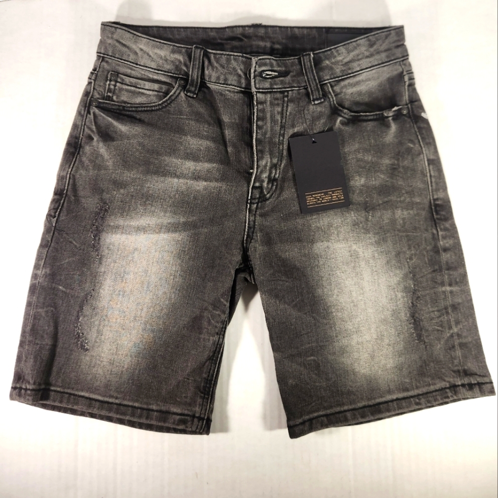 NWT Men's ASOS 7" Stone Wash Distressed Denim Shorts